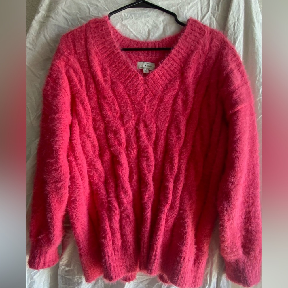 Fuzzy Pink Sweater